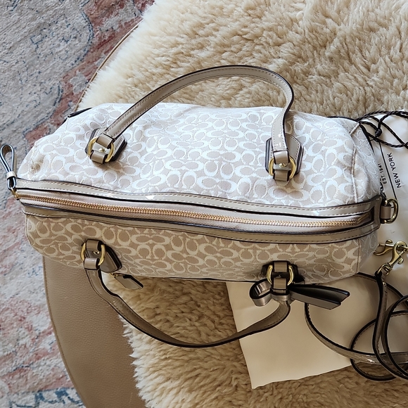 NWT Coach Pop Signature East West Satchel Bag 🤎👜💜 - Picture 10 of 16